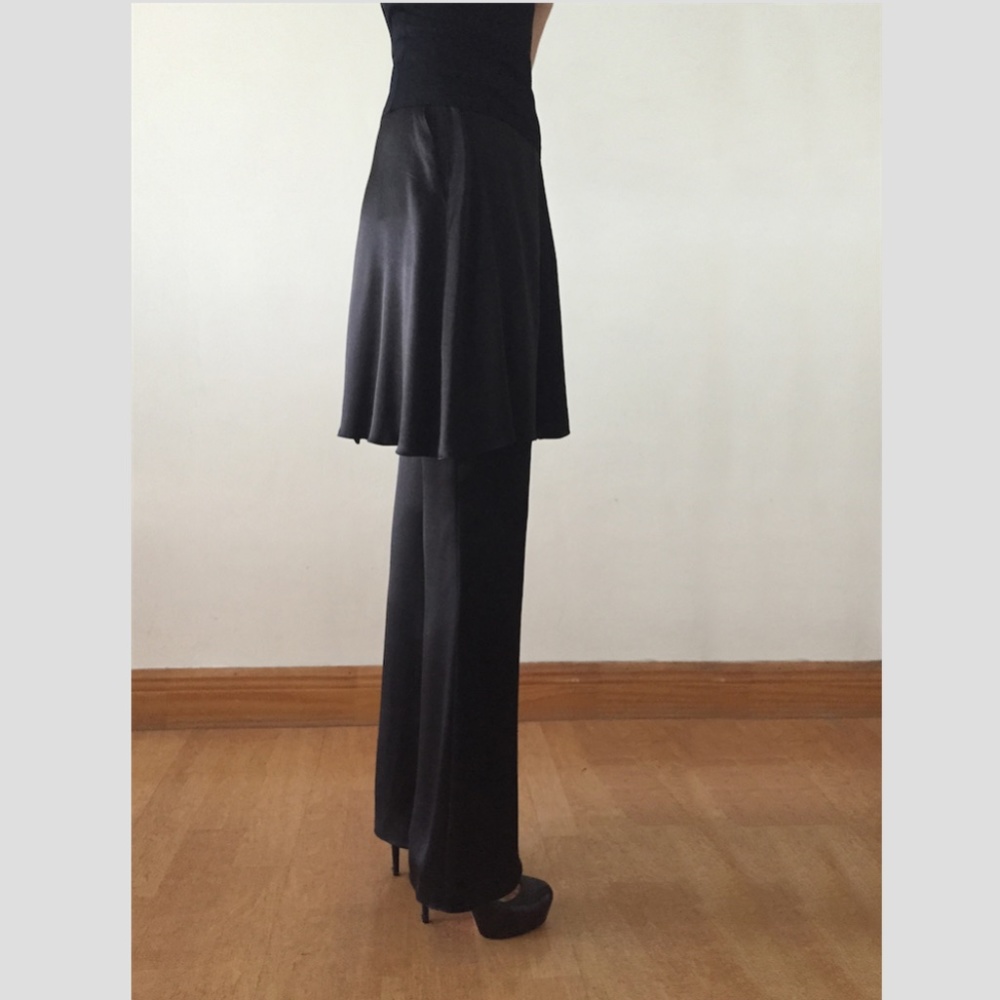Chanel silk Trousers with attached skirt - Picture 7 of 13